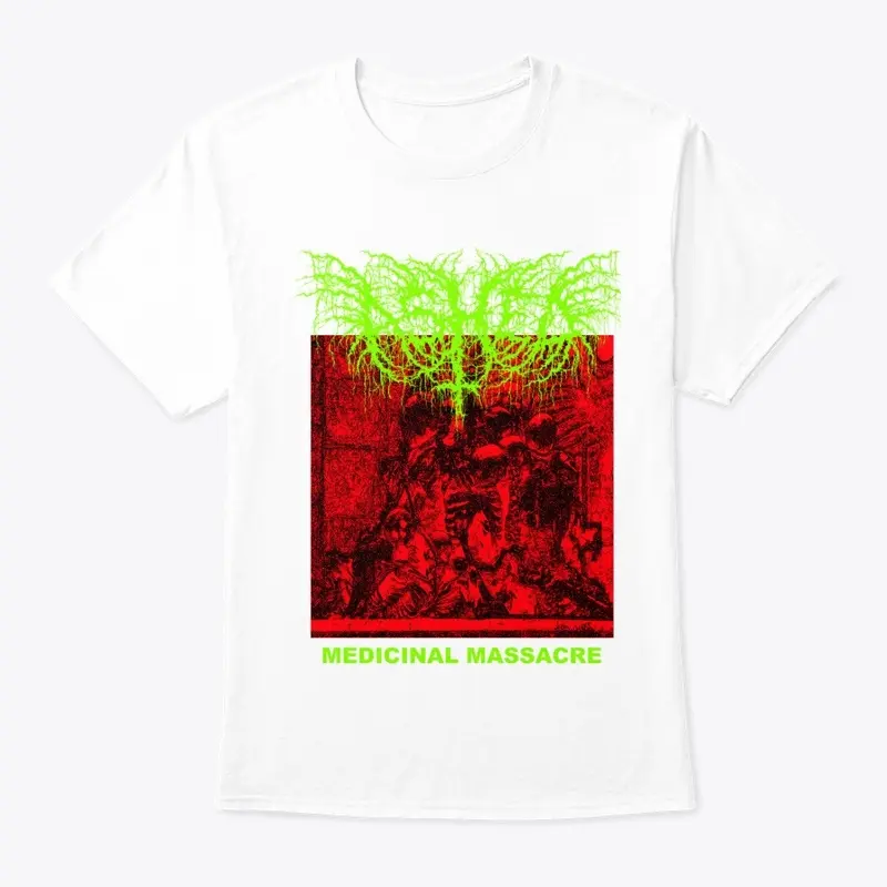 MM White Tee Slime Green w/Red